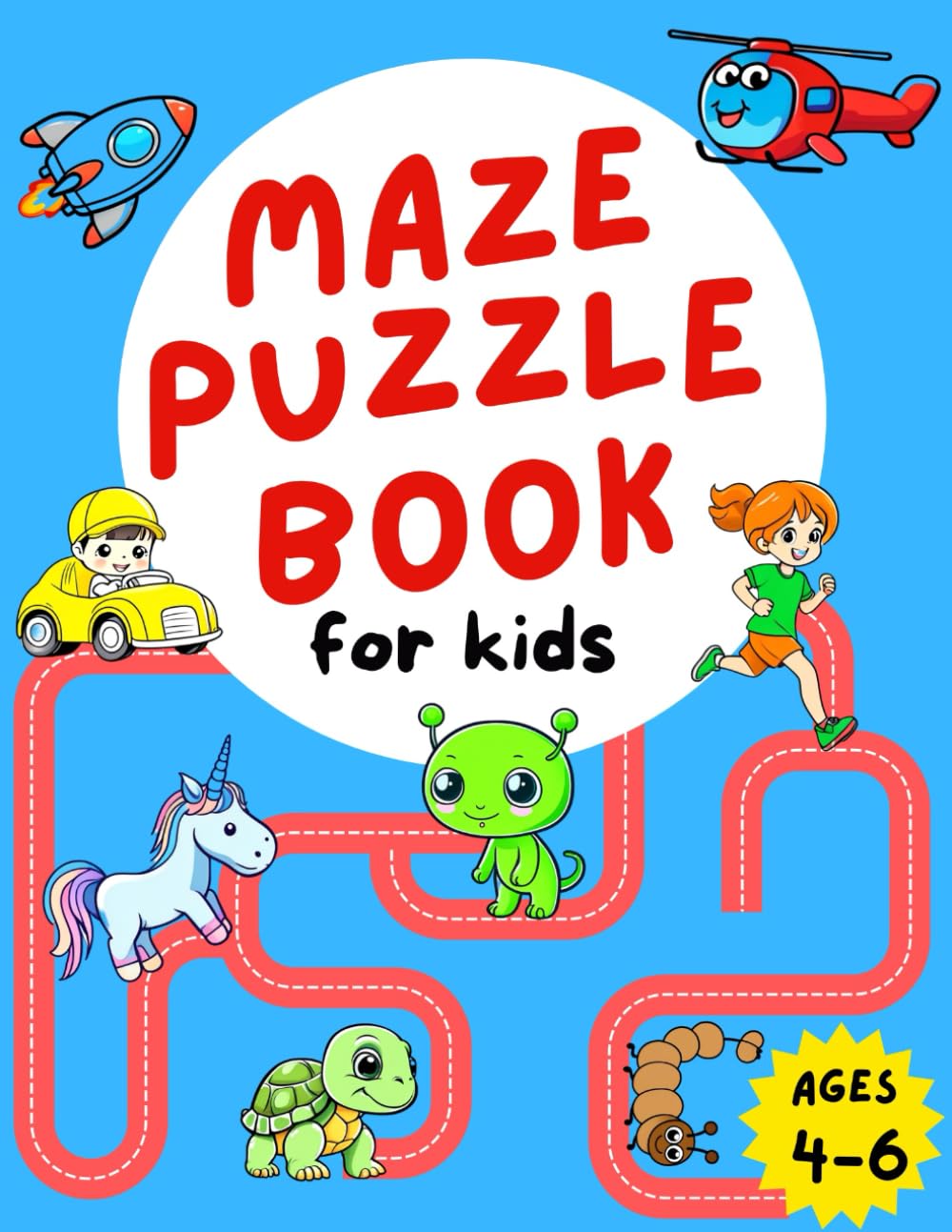 Libro: Book Of Mazes For 4 Year Olds: Preschool, Kindergarten, Maze Puzzles, 3 Different Levels, Great Engaging Pictures, Problem-Solving Skills