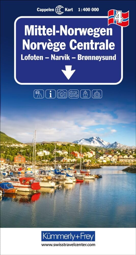 Libro: Norway Central - Lofoten/Narvik/Bronnoysund (4) (Regional maps - Norway)