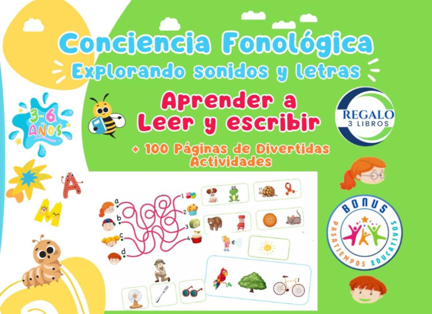 Libro: Conciencia Fonológica. Explorando sonidos y letras. Actividades para Aprender a Leer y Escribir, Niños y Niñas 3-6 años: Aprendizaje de la ... Habilidades Prelectoras. (Spanish Edition)