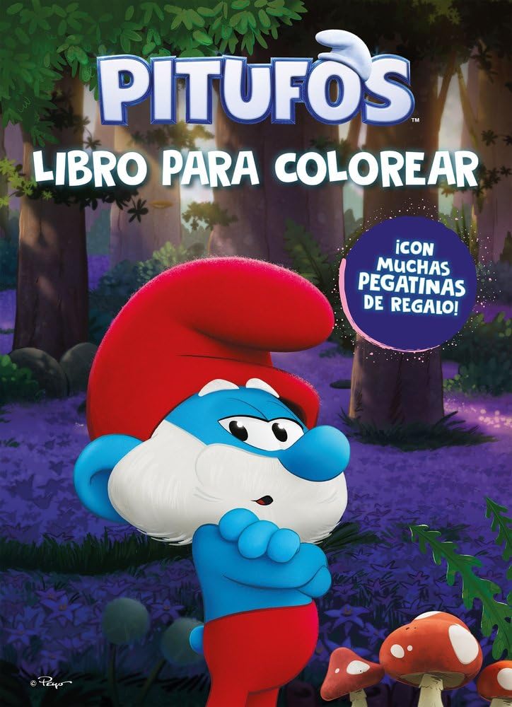 Libro: Pitufos. Libro para colorear: Con pegatinas (Los Pitufos)