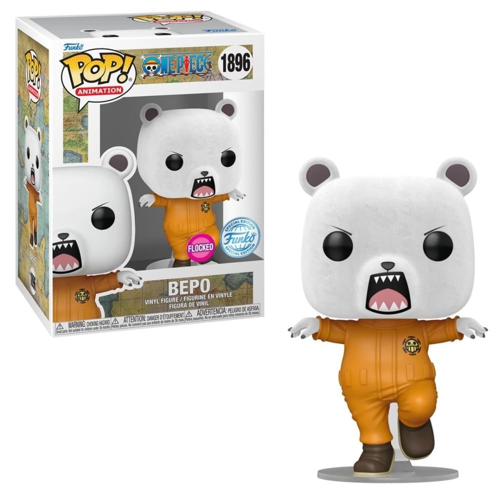 Funko Pop! Animación: One Piece - Bepo (Aterciopelado) Figura (AAA Anime Exclusivo)