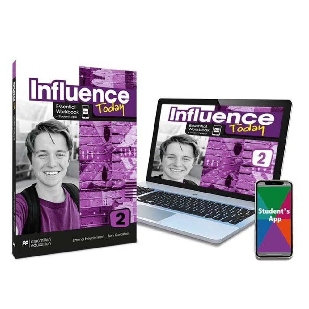 Libro: INFLUENCE TODAY 2 Essential Workbook, Competence Evaluation Tracker y Student's App
