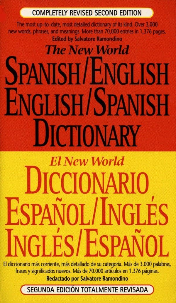 Libro: The New World Spanish/English, English/Spanish Dictionary (El New World Diccionario español/inglés, inglés/español)