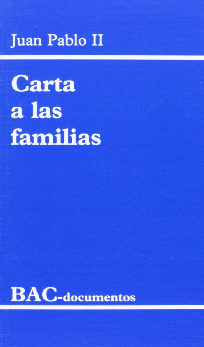 Libro: Carta a las familias: 1994 año de la familia (DOCUMENTOS)