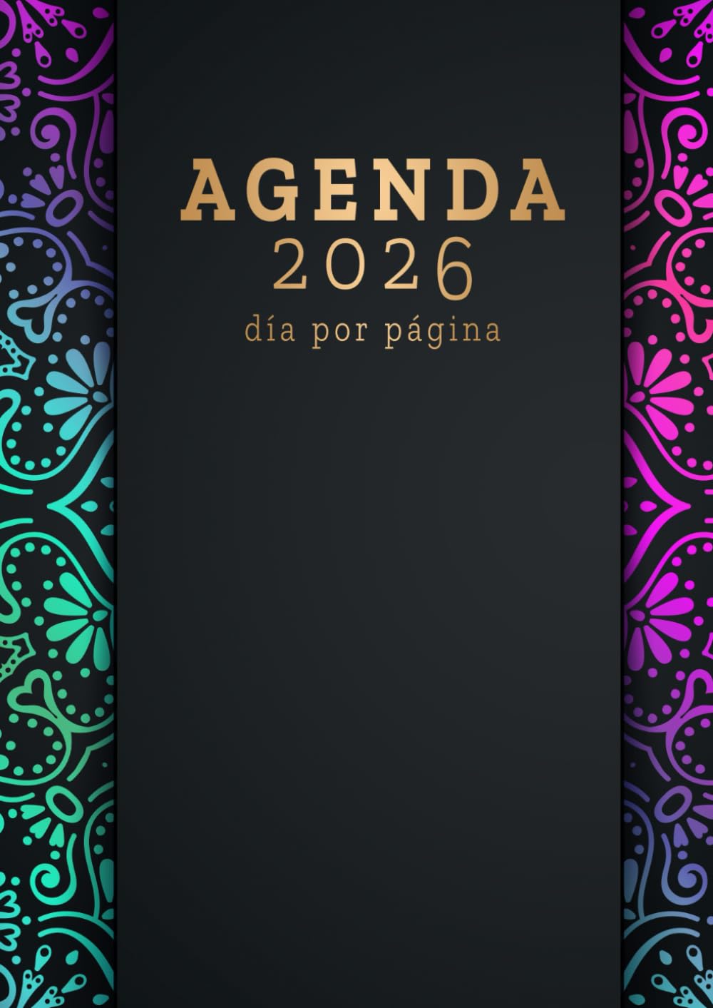 Libro: Agenda 2026 día por página: grande diaria A4, planificador diario y mensual, calendario 12 meses por horas, español, Organizador 2026 - Mandala (Spanish Edition)