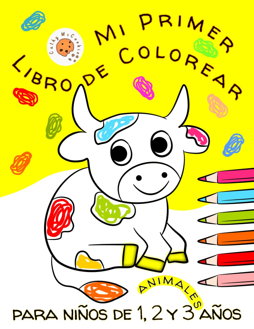 Libro: Mi Primer Libro de Colorear para Niños de 1, 2 y 3 Años - Animales: Cuaderno para Pintar para Niñas y Niños, Dibujos Simples para Preescolares, Figuras Grandes y Felices