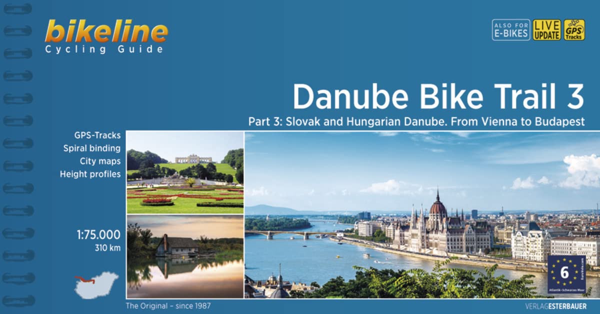 Libro: Danube Bike Trail 3 Vienna to Budapest Bikeline Cycling Guide