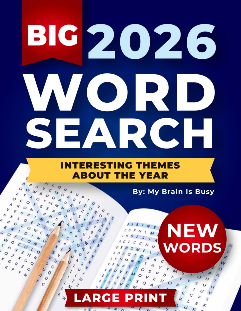 Libro: BIG 4000 New Words Word Search for Adults: 100+ Large Print Puzzles with Interesting Themes about the Year