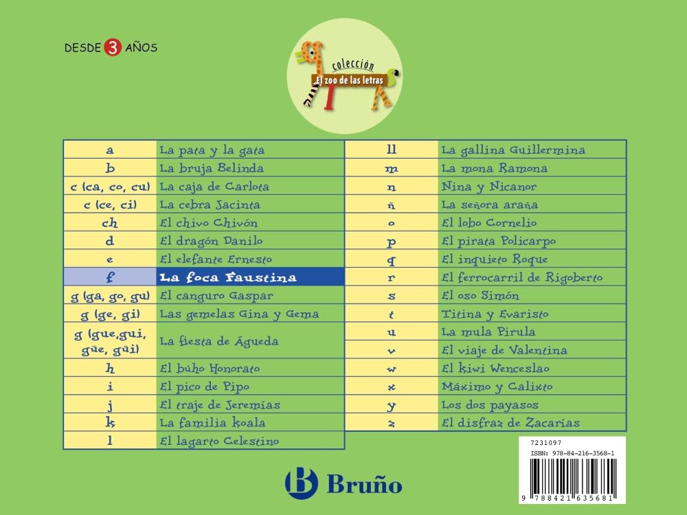 Libro: La foca Faustina: Juega con la f (Castellano - A PARTIR DE 3 AÑOS - LIBROS DIDÁCTICOS - El zoo de las letras)