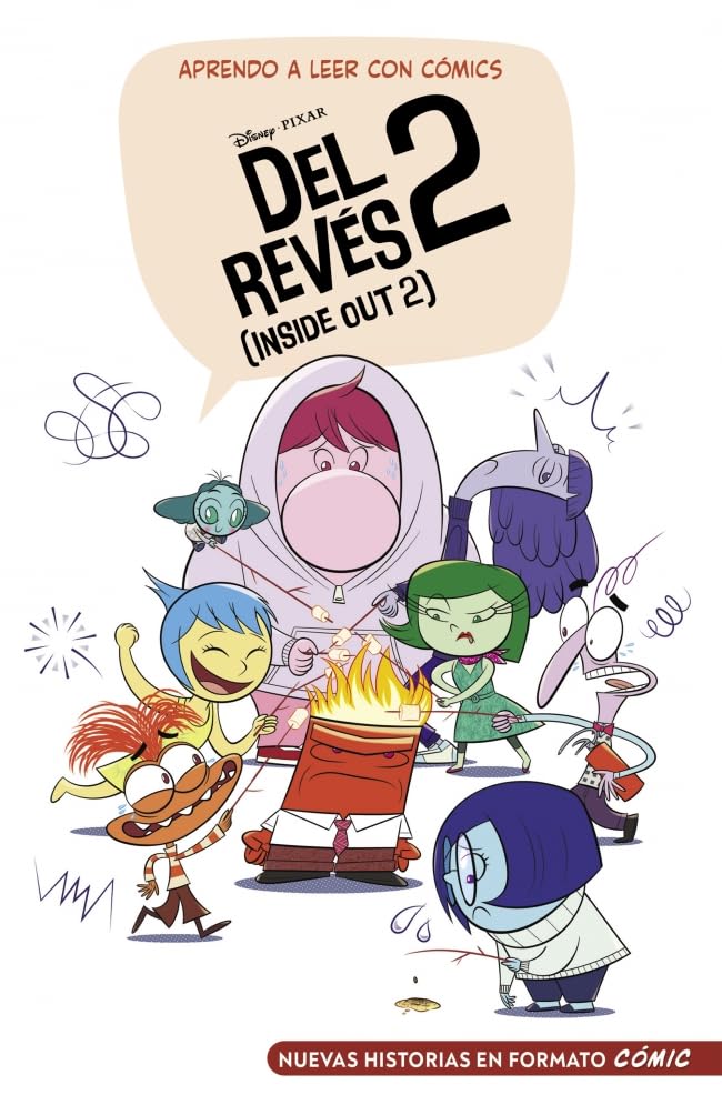 Libro: Aprendo a leer con cómics Disney - Del revés 2 (Inside Out 2): Cómic con letra MAYÚSCULA, ideal para primeros lectores.