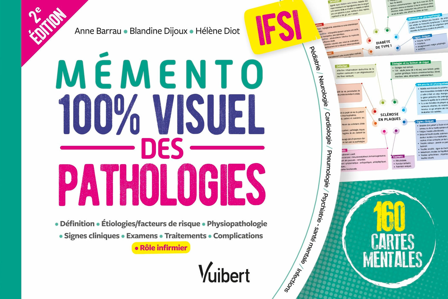 Libro: Mémento 100% visuel des pathologies IFSI: 160 cartes mentales colorées pour mémoriser facilement les pathologies au programme des études infirmières