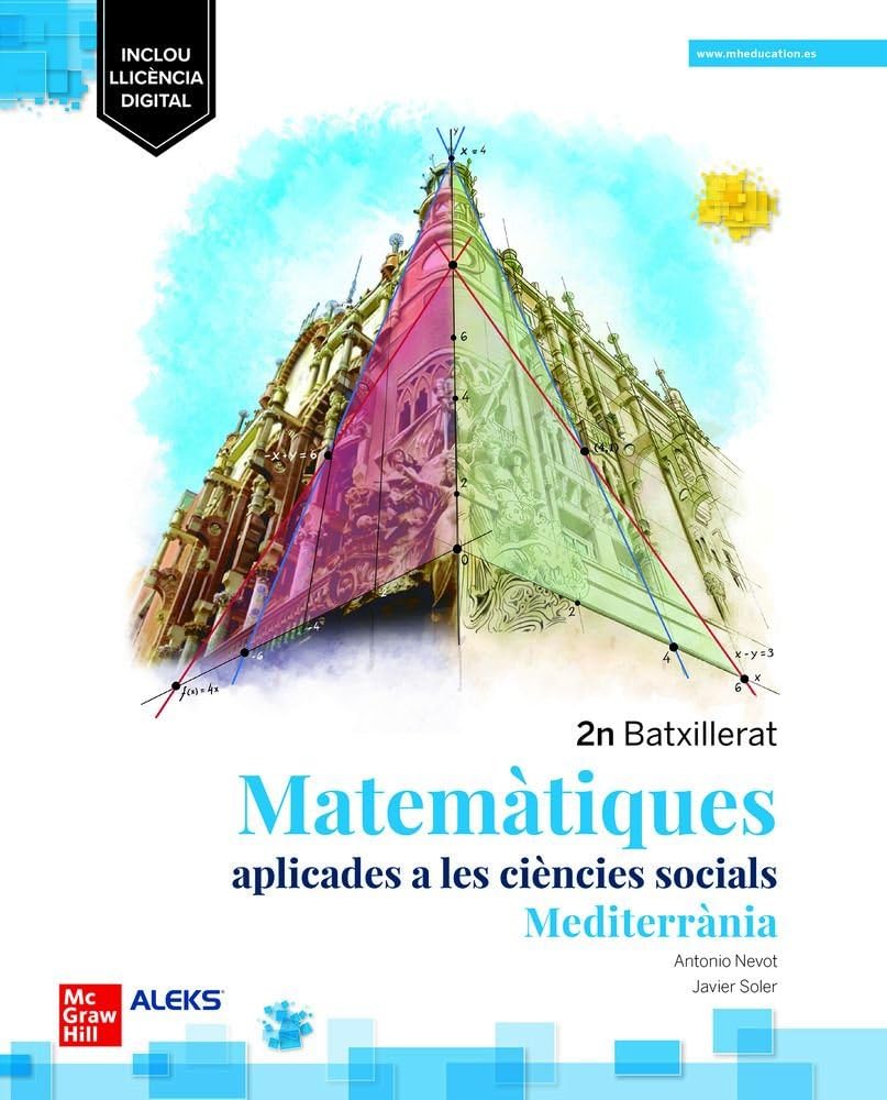 Libro: Matemàtiques Aplicades a les Ciències Socials 2n Batxillerat - Mediterrània (LOMLOE)