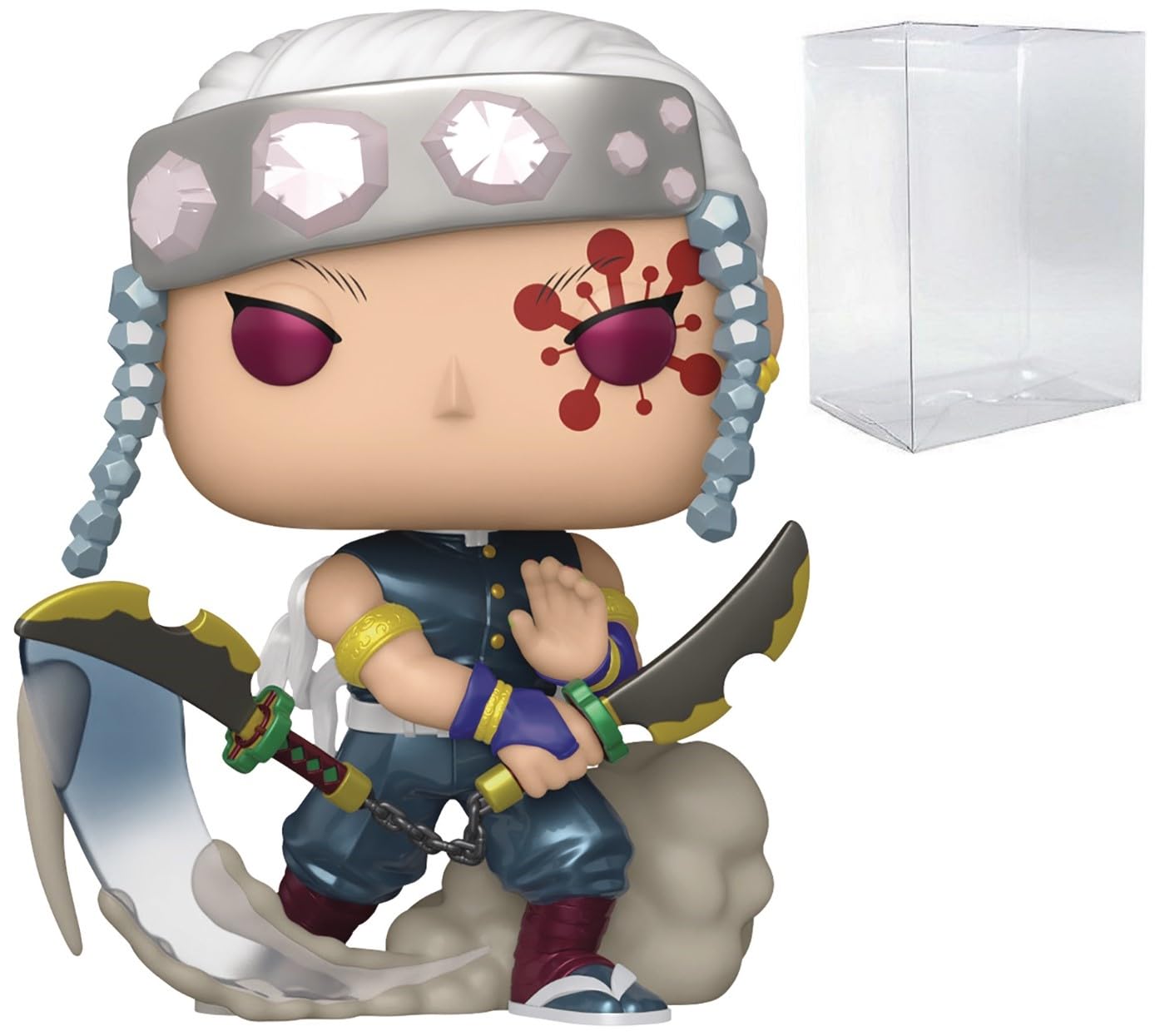 Funko Pop: POP Anime: Kimetsu no Yaiba - Tengen Uzui Limited Edition Chase Funko Figura de Vinilo (Bundled with Compatible Box Protector Case), Multicolor, 3.75