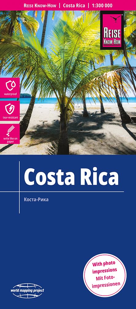Libro: Costa Rica (1:300.000): reiß- und wasserfest (world mapping project)
