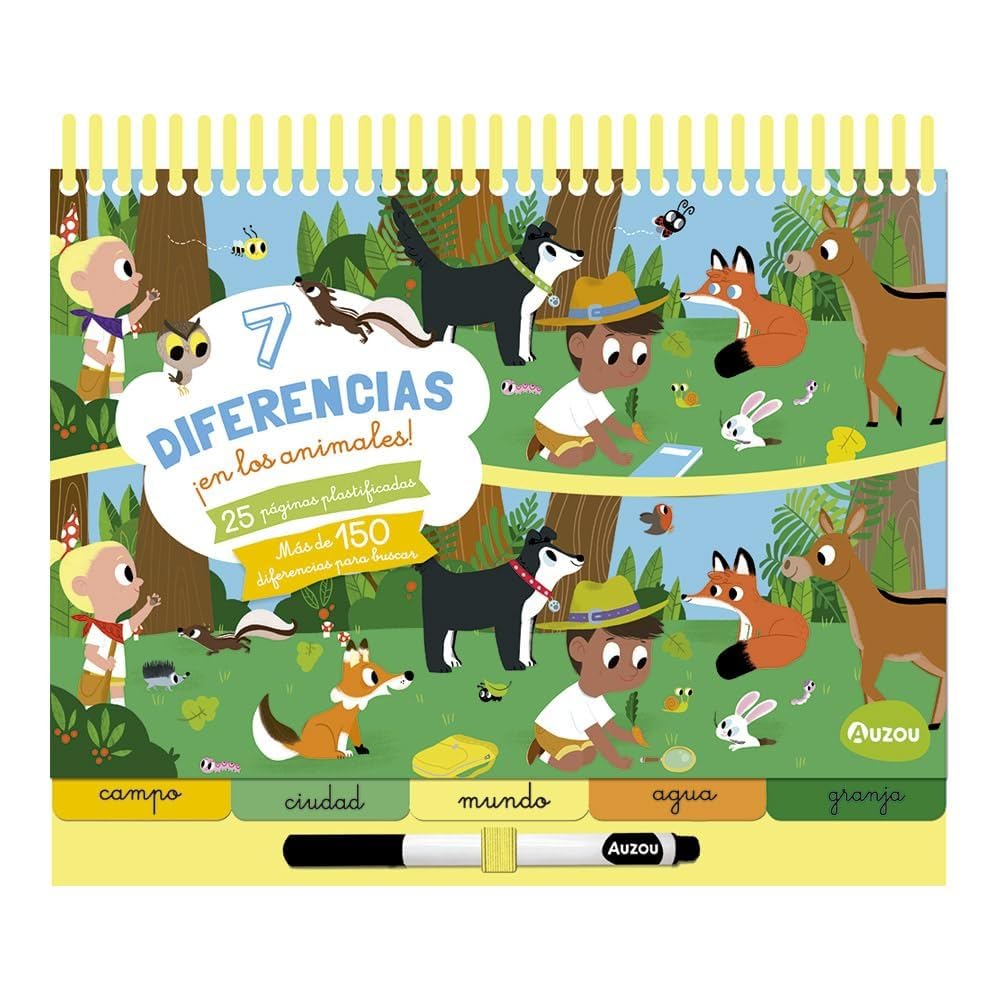 Libro: 7 diferencias ¡en los animales! (ESPIRAL)