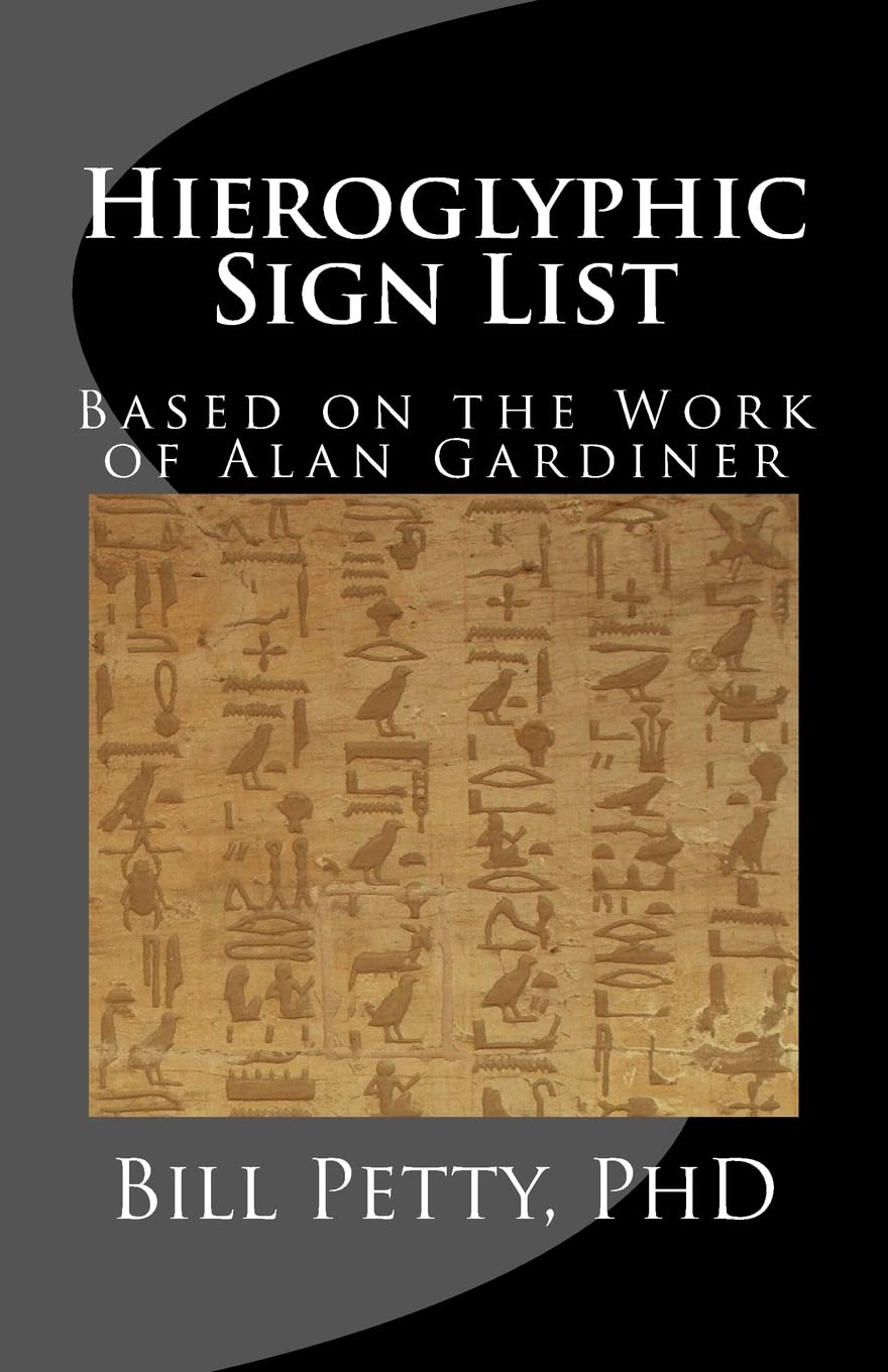 Libro: Hieroglyphic Sign List: Based on the Work of Alan Gardiner