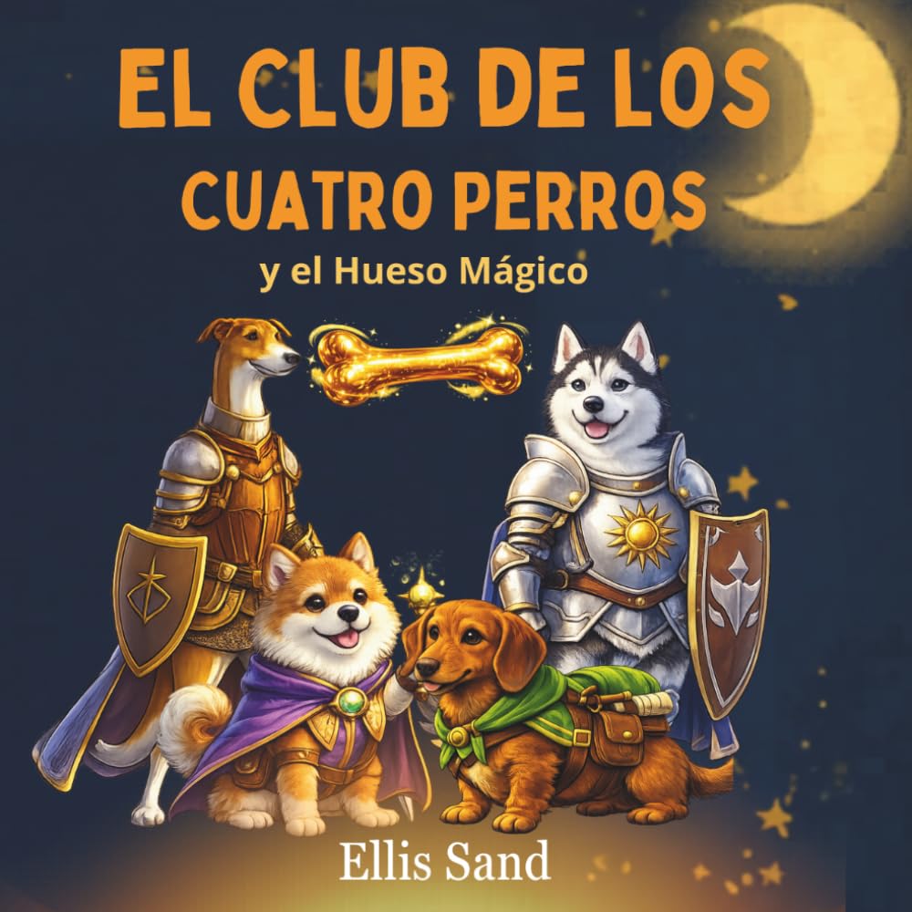 Libro: El Club de los Cuatro Perros y el Hueso Mágico: Cuento ilustrado de perros, magia y aventura para niños de 5 a 8 años