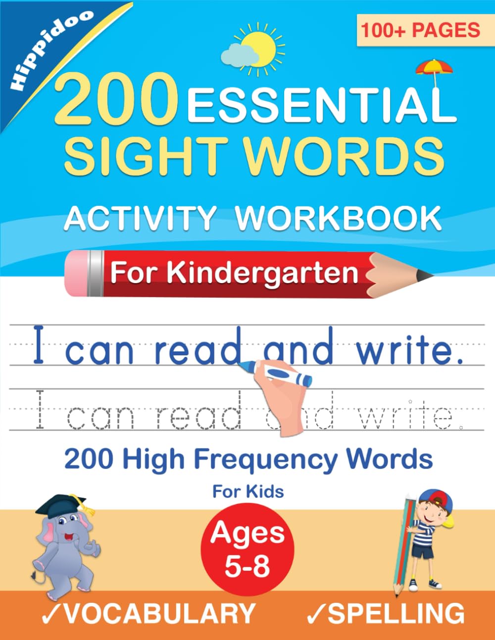 Libro: 200 Essential Sight Words for Kids Learning to Write and Read: Activity Workbook to Learn, Trace & Practice 200 High Frequency Sight Words