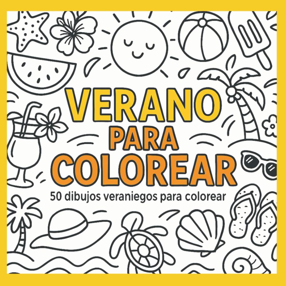 Verano para Colorear: 50 Dibujos Relajantes de Paisajes y Momentos Veraniegos para Adultos: Relájate y desconecta con escenas de playa, cócteles ... reducir el estrés y estimular la creatividad.