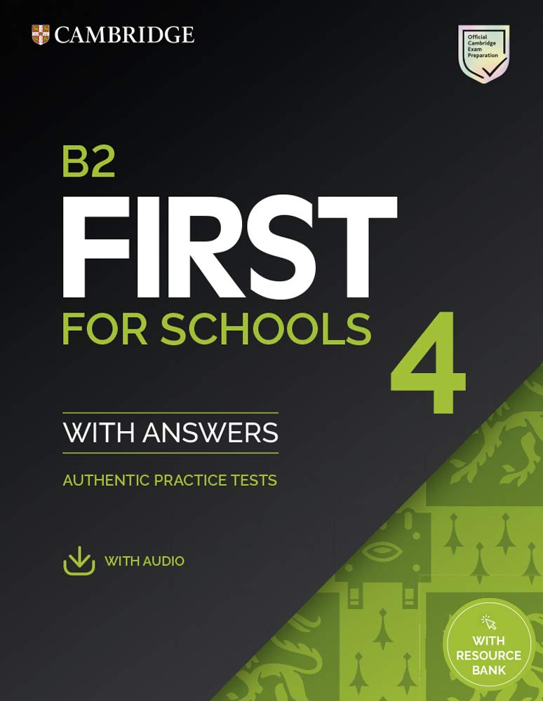 Libro: B2 First for Schools 4 Student's Book with Answers with Audio With Resource Bank
