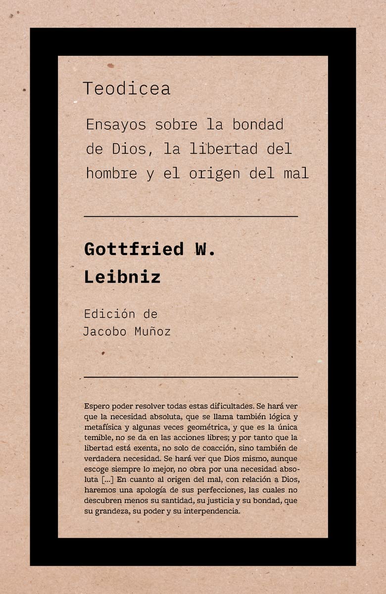 Libro: Teodicea: Ensayos sobre la bondad de Dios, la libertad del hombre y el origen del mal: s/n (No ficción)