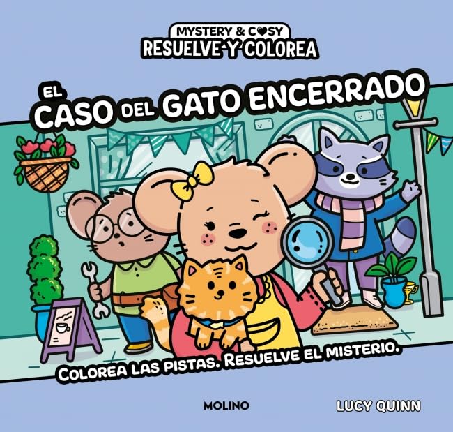 Libro: Resuelve el misterio y colorea - El caso del gato encerrado: Colorea las pistas. Resuelve el misterio