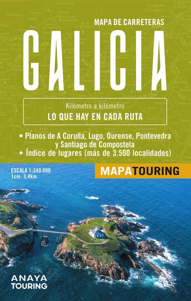 Libro: Mapa de carreteras Galicia 1:340.000 (Mapa Touring)