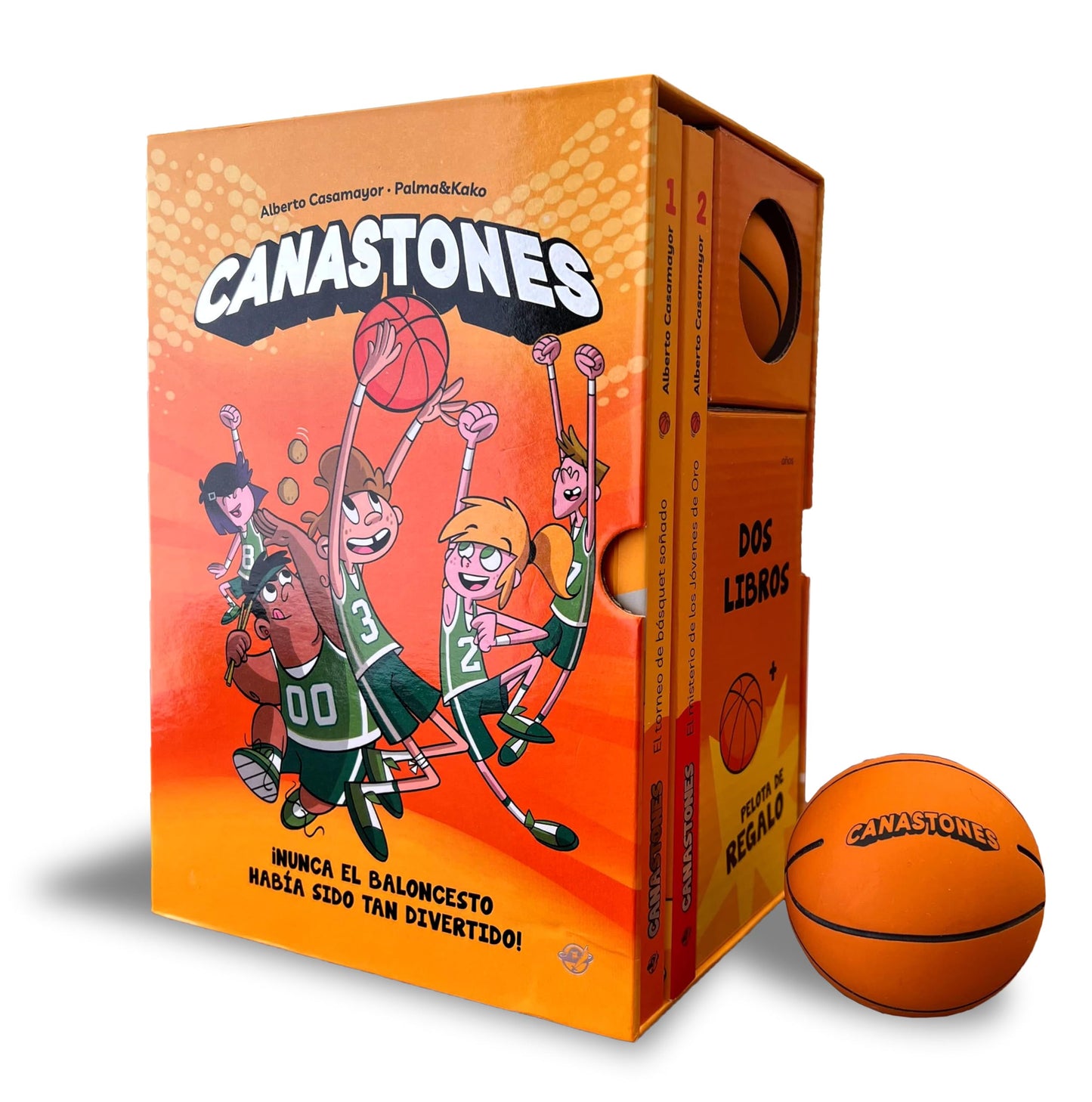 Libro: Estuche Canastones: 2 libros + pelota: Fantástico estuche para regalar con los dos primeros libros de «Canastones» y una pelota