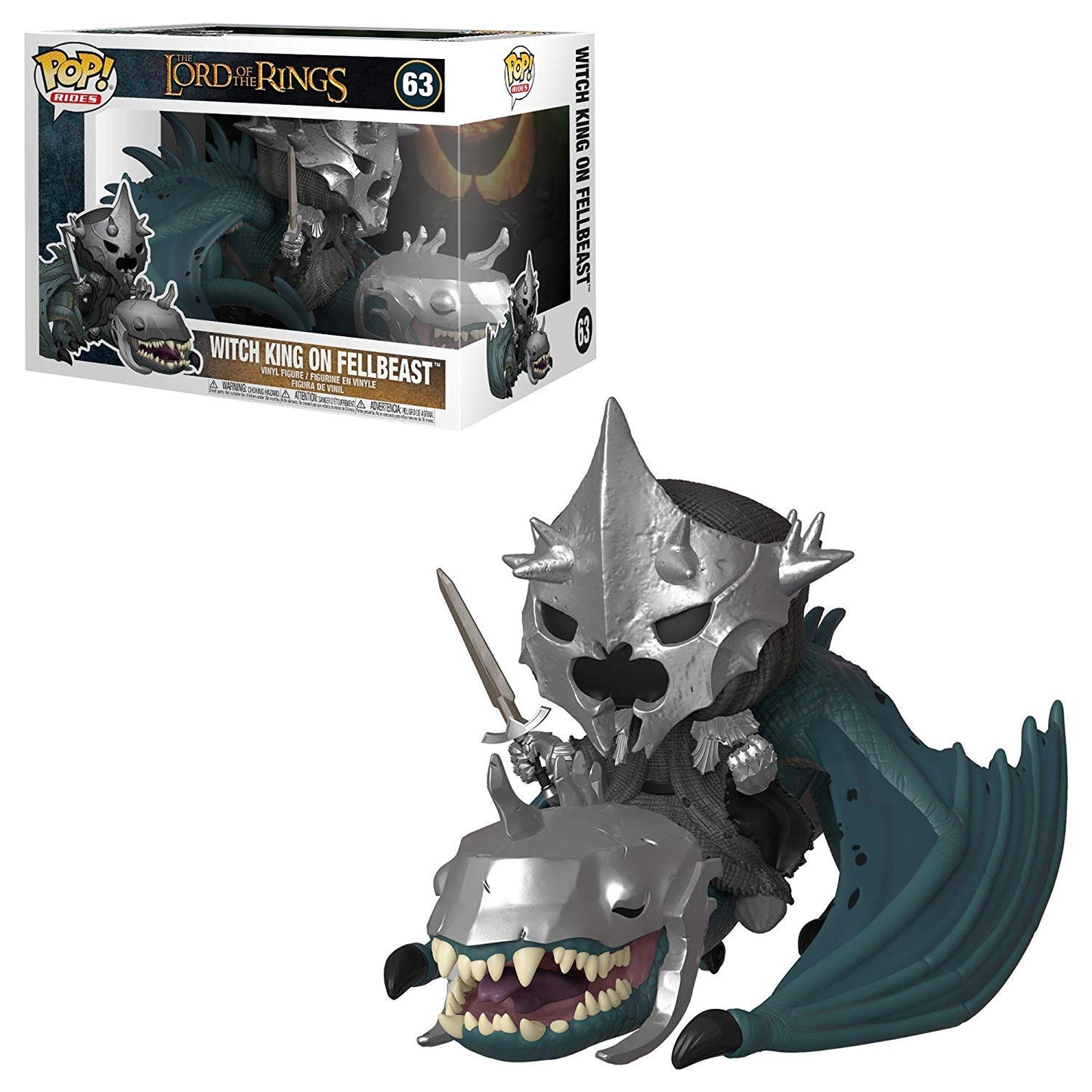 Funko Pop! Vehículos: Lord of The Rings - Witch King with Fellbeast, Multicolor