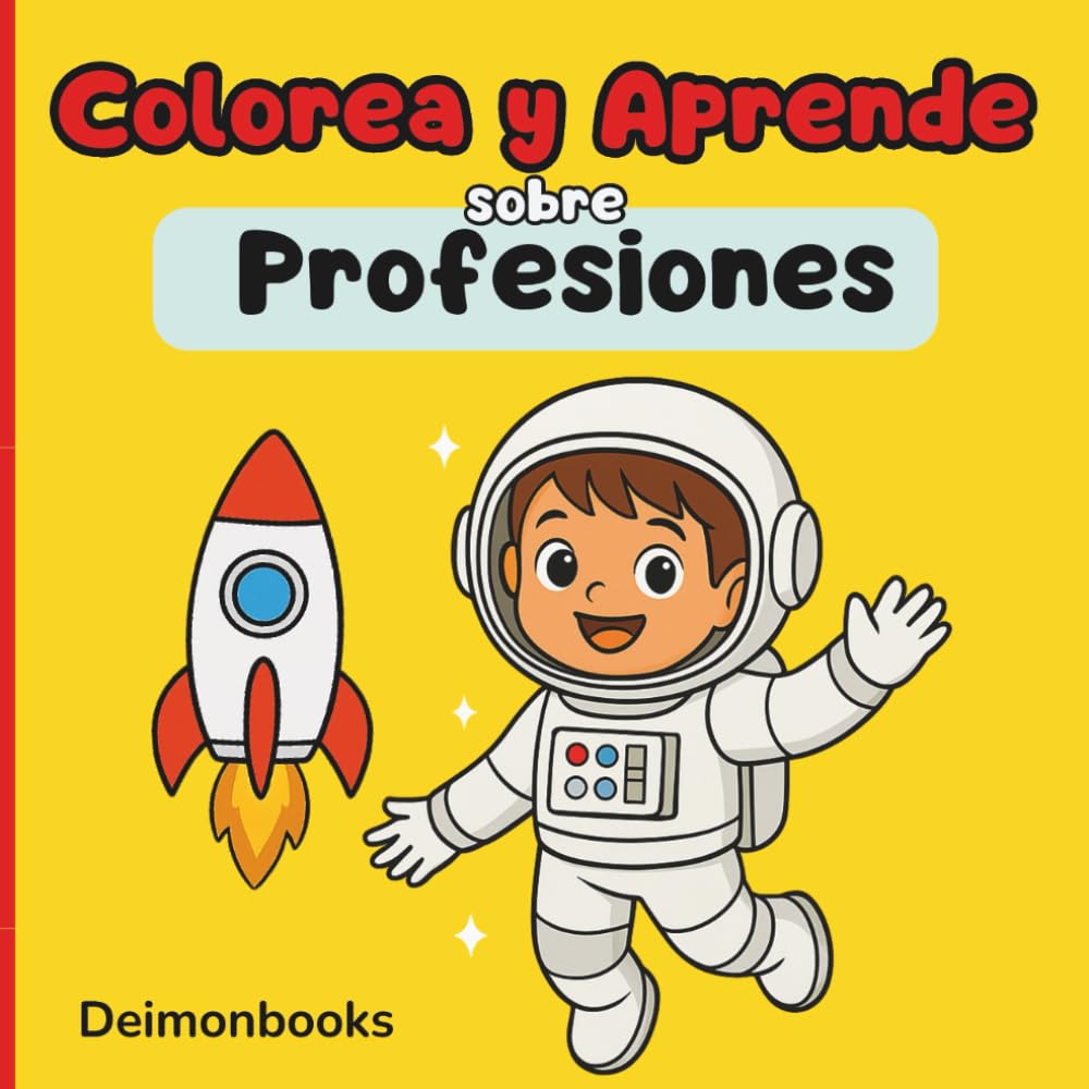 Libro: Colorea y Aprende sobre Profesiones: Libro para colorear profesiones · Para niños y niñas de 4 a 7 años