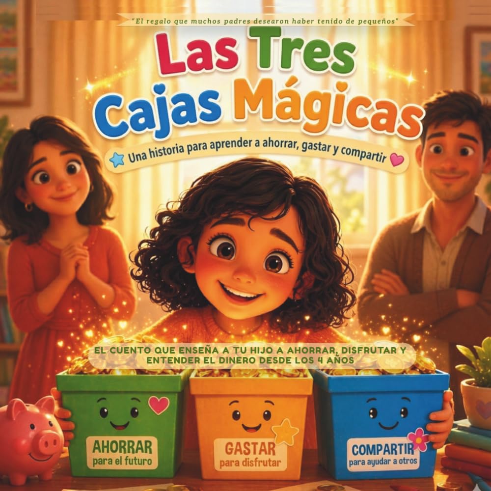 Libro: Las Tres Cajas Mágicas. Una historia para aprender a ahorrar, gastar y compartir: El cuento que enseña a tu hijo a ahorrar, disfrutar y entender el ... Genios del Dinero) (Spanish Edition)