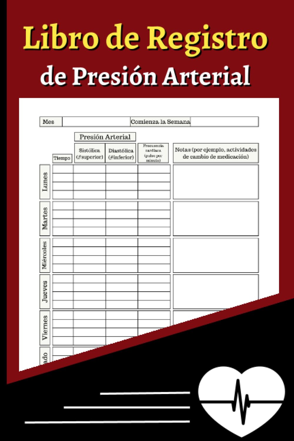 Libro de Registro de Presión Arterial: Diario Sencillo de la Tensión Arterial | Seguimiento, Registro y Control de la Tensión Arterial... | Diario de seguimiento durante 2 años