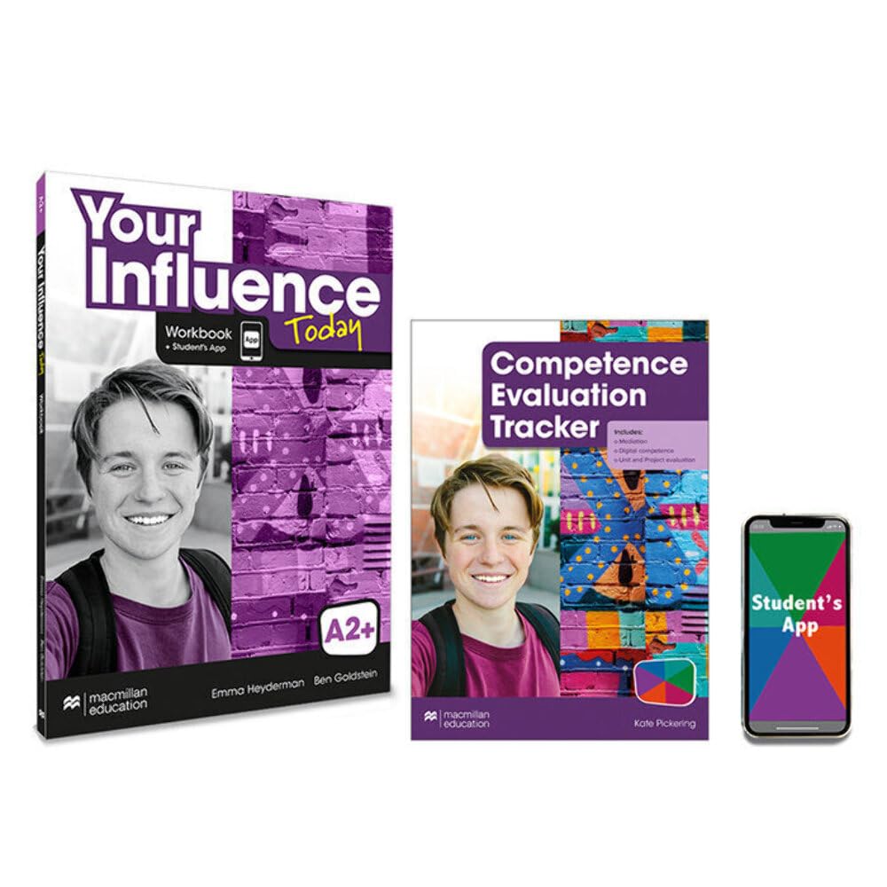 Libro: YOUR INFLUENCE TODAY A2+ Workbook, Competence Evaluation Tracker y Student's App - 9781380099198