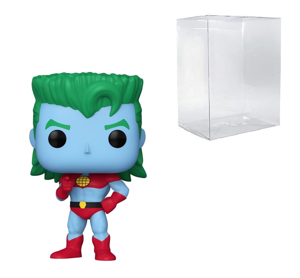 Funko Pop: POP! Animation: The New Adventures of Captain Planet- Captain Planet #1323 Bundled with Compatible Box Protector Case
