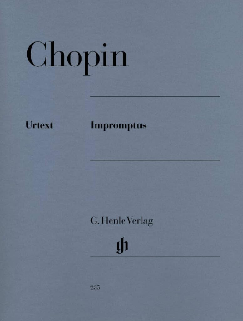 Libro: Chopin: Impromptus for Piano Solo | Henle Urtext Edition with Critical Notes | Romantic Era Sheet Music Collection for Advanced Pianists | ... and Study Edition (Multilingual Edition)