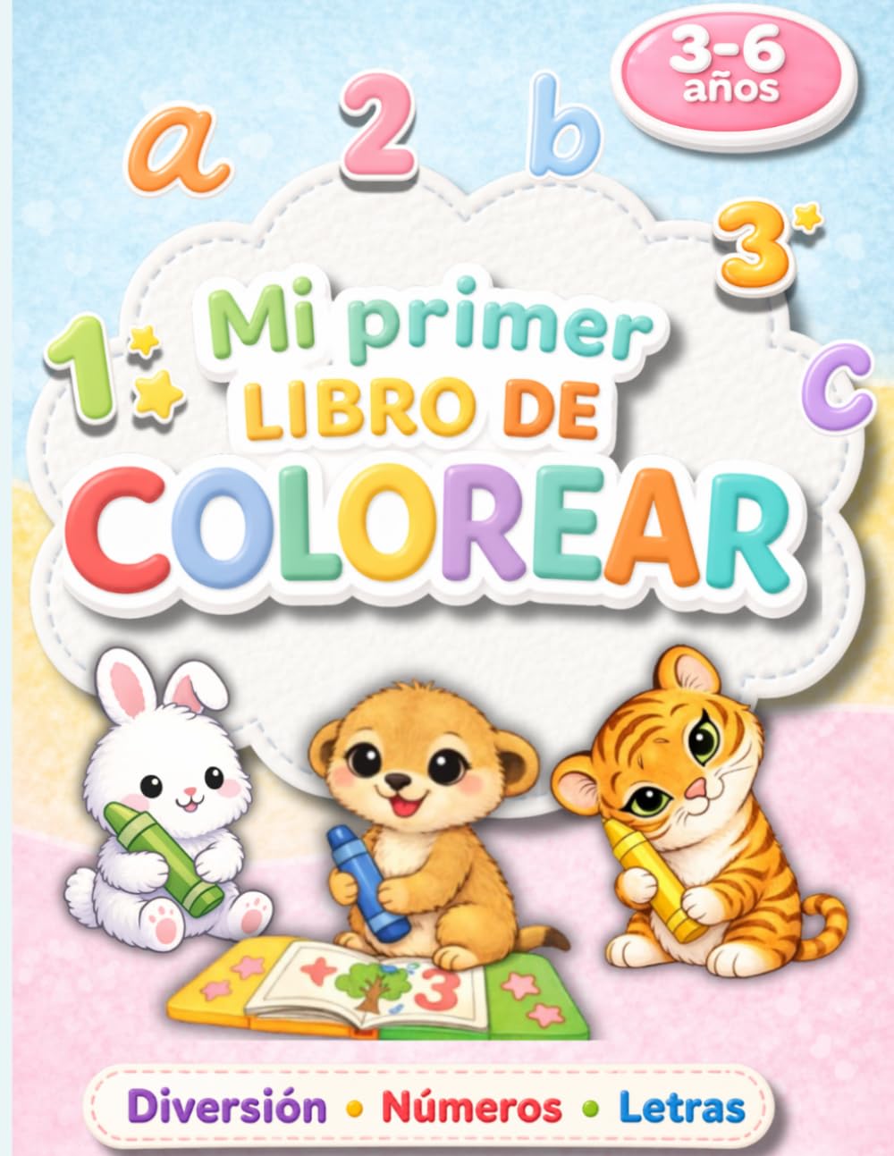 Libro: Mi Primer Libro de Colorear: Animales adorables, números fáciles y primeros trazos para pequeñas manos de 3 a 6 años