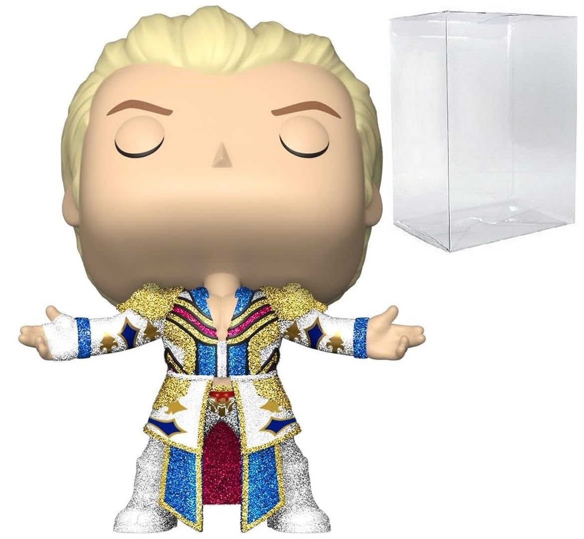 Funko Pop: POP Funko WWE: The American Nightmare - Cody Rhodes Brillo Diamante Figura de Vinilo (Bundled with Compatible Box Protector Case), Multicolor, 3.75 Pulgadas