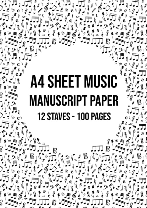 Libro: Music Manuscript Paper A4: 12 Stave / Staff Manuscript Pad | 100 Page Sheet Music Book