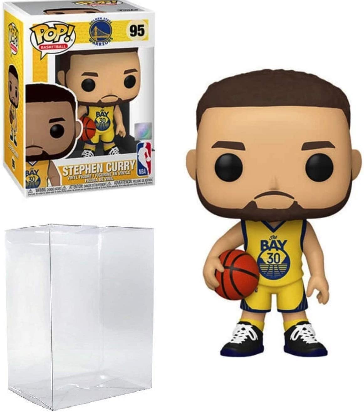 Funko Pop: Stephen Curry Golden State Alternate Jersey #95 Pop Sports NBA Figura de Acción (Bundled with Pop Protector to Protect Display Box)