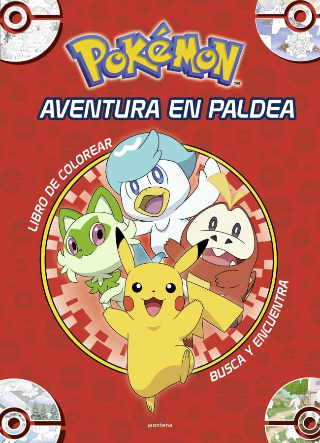 Libro: Aventura en Paldea: Busca y encuentra para colorear en maxiformato