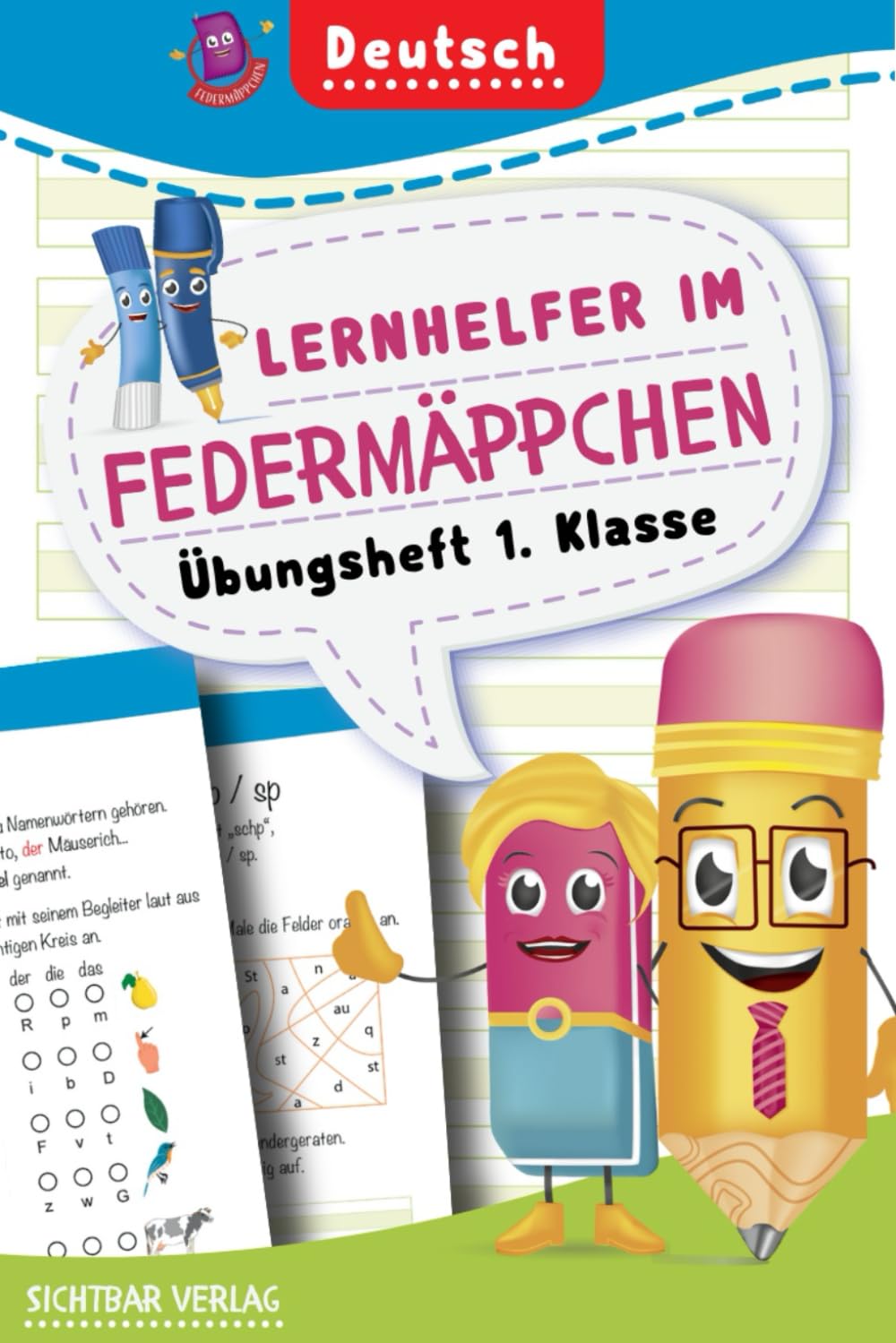 Libro: Lernhelfer im Federmäppchen: Übungsheft 1. Klasse Deutsch (Buchstaben üben, Schreiben zu Bildern, Lesen und Rechtschreiben lernen) (German Edition)