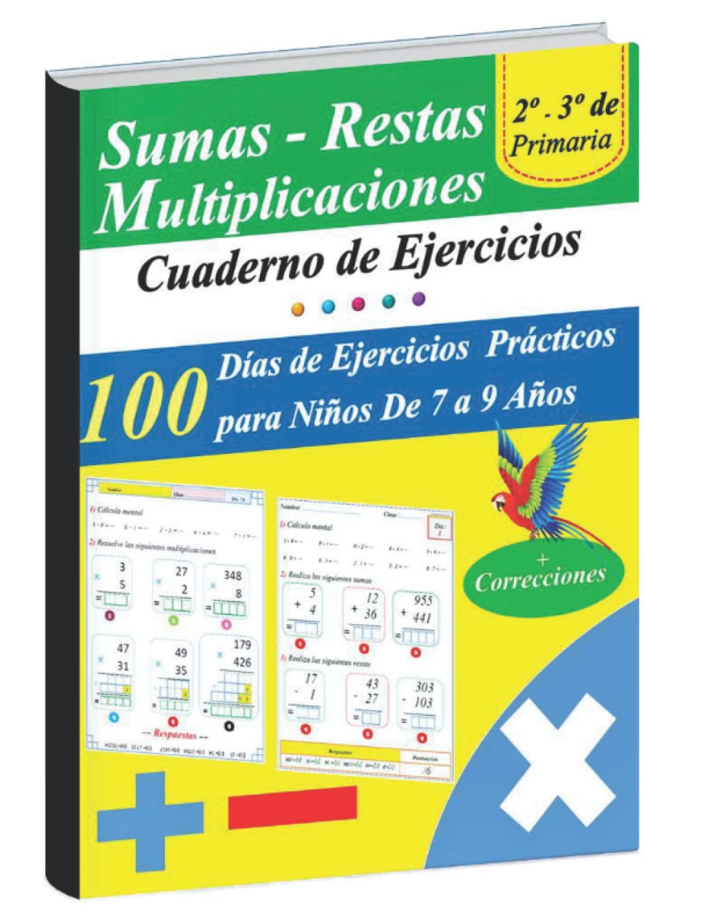 Libro: Practica suma, resta y multiplicación : Cuaderno de ejercicios de matemáticas para niños de 7 a 9 años