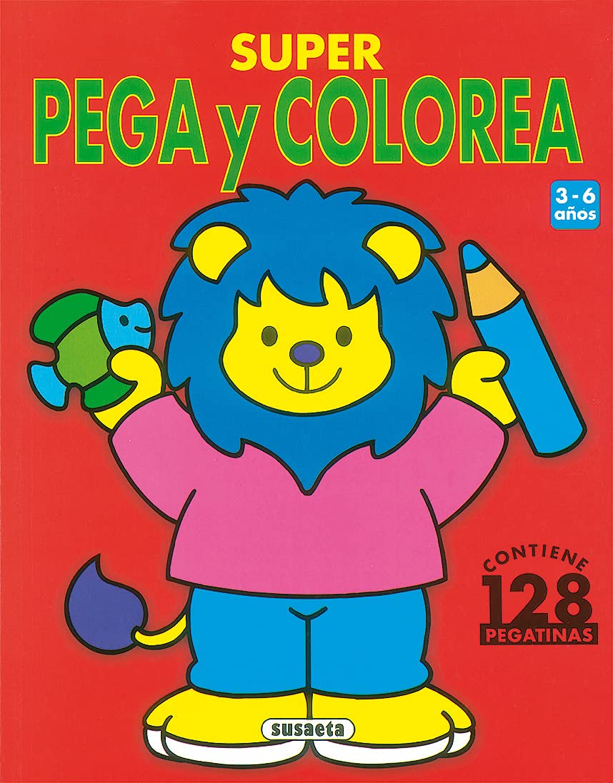 Libro: Super Pega Y Colorea -2