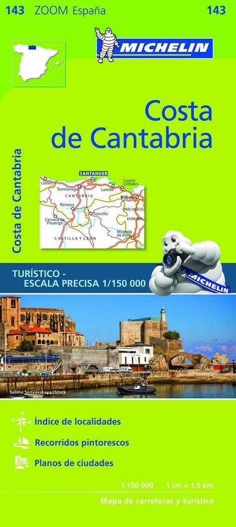 Libro: Mapa Zoom Costa de Cantabria: Map: 143 (Mapas Zoom Michelin)