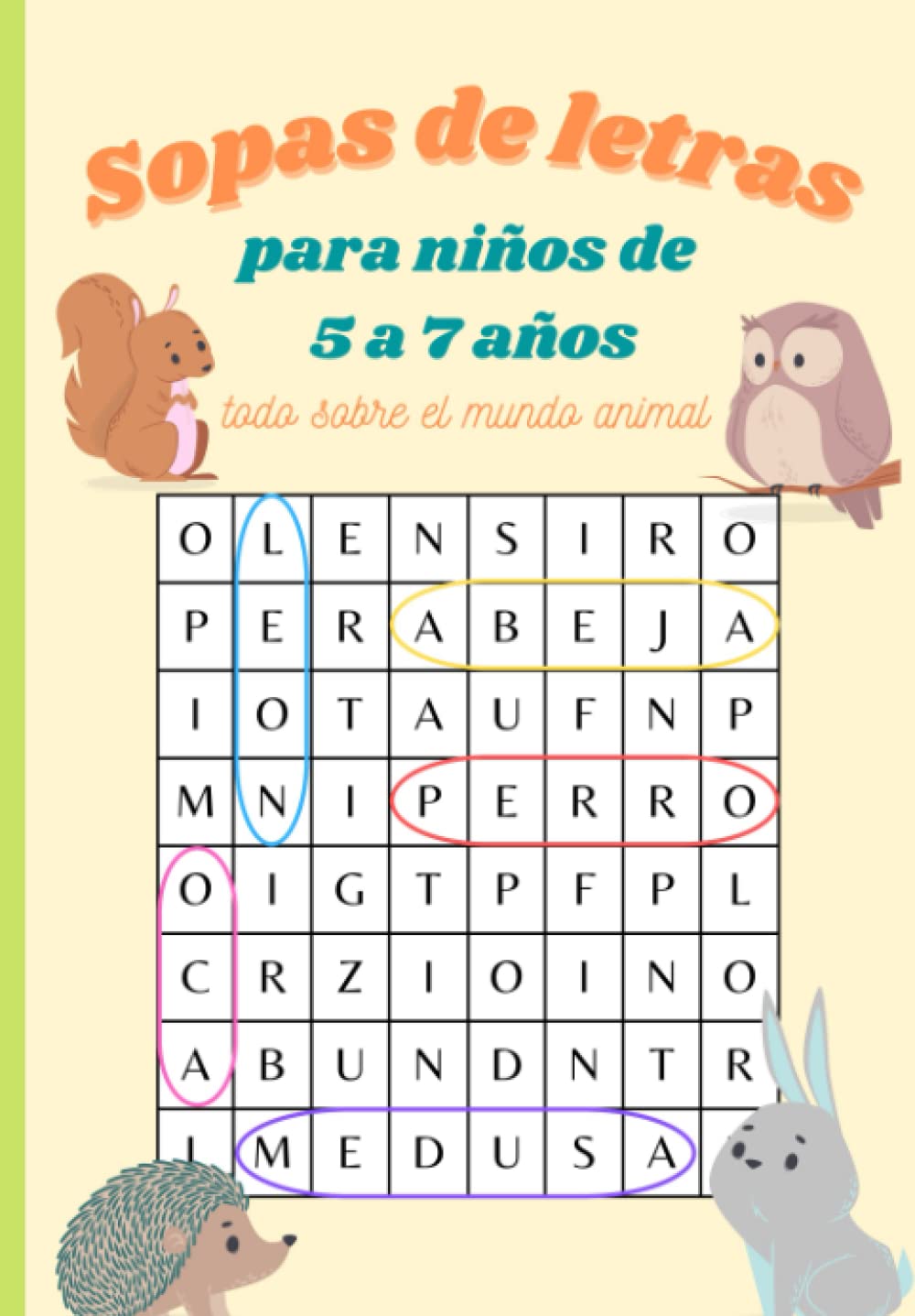 SOPAS DE LETRAS PARA NIÑOS 5 A 7 AÑOS: Libro de actividades