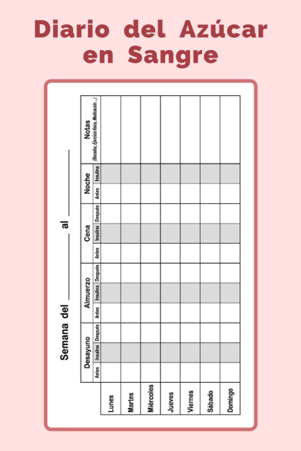 Libro: Diario del Azúcar en Sangre: Cuaderno para registrar los niveles de glucosa en la sangre (Spanish Edition)