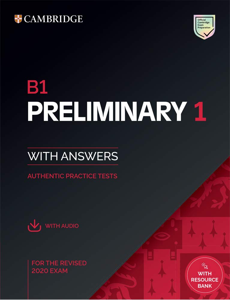 Libro: B1 Preliminary 1. Practice Tests with Answers and Audio.