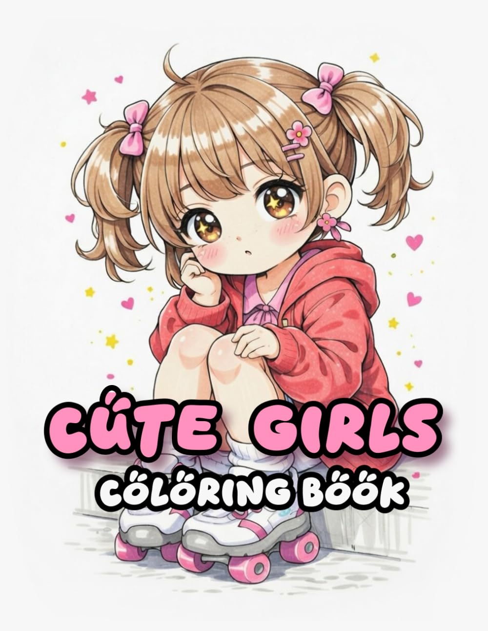 Libro: Cute Chibi Girls Coloring Book: Adorable Chibi Girls & Kawaii Characters for Relaxation and Creativity