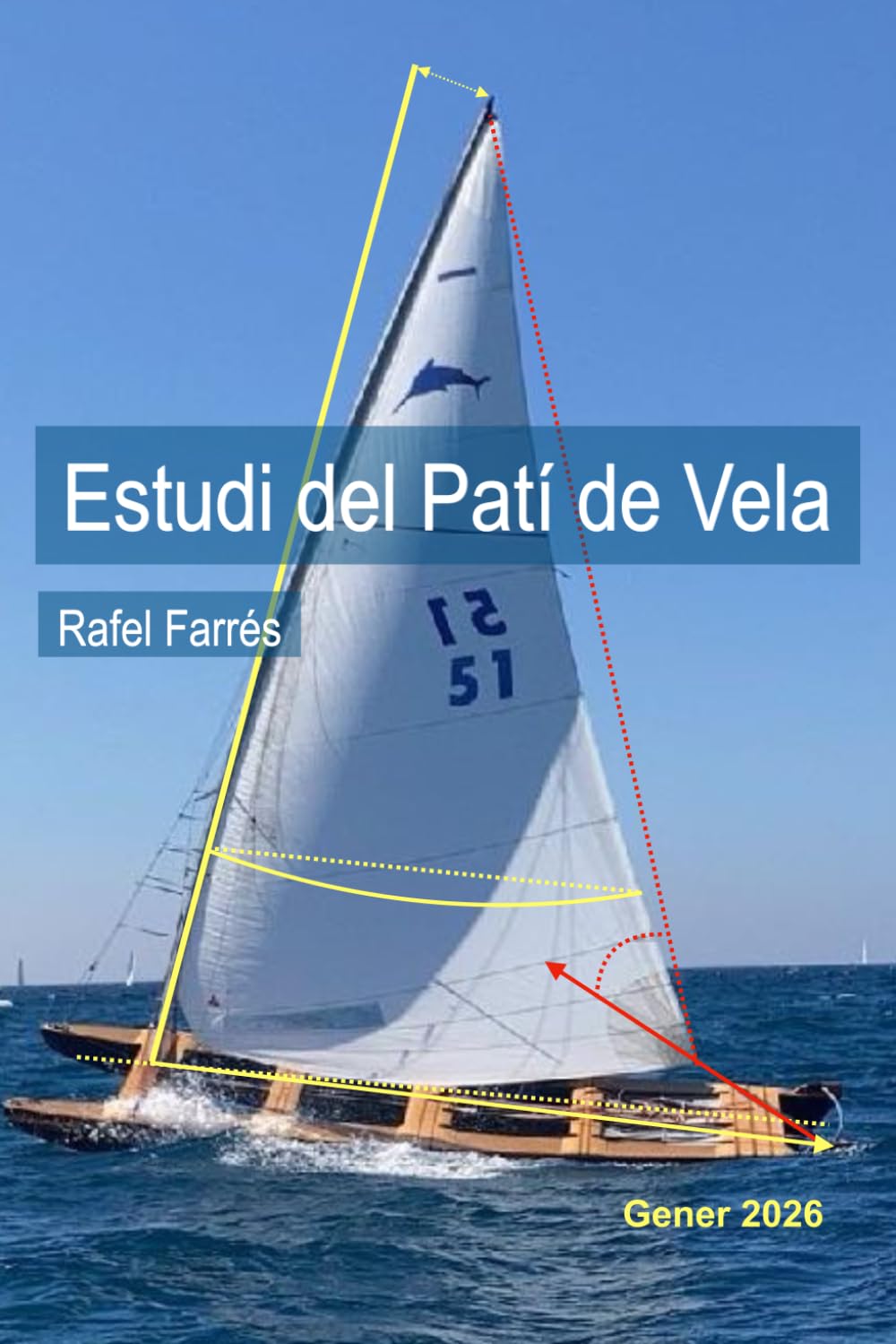 Libro: Estudi del patí de vela: Fonaments i dades de navegació a vela, amb una embarcació, sense orsa ni timó