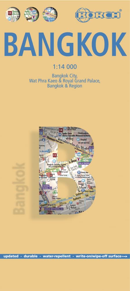 Libro: Bangkok. Map 1:14 000: Mit Bangkok City, What Phra Kaeo & Royal Grand Palace, Bangkok & Region (Borch Maps)
